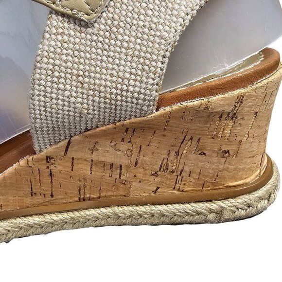 Baretraps Womens 9 Ocean Pink Tropical Cork Ankle Strap Espadrille Sandals - Picture 6 of 10